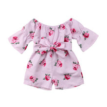 US Kids Baby Girl Romper Floral Bodysuit Jumpsuit Sunsuit Summer Outfits Clothes 2024 - buy cheap
