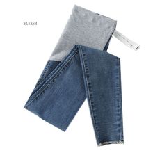 SLYXSH Length Stretch Washed Denim Maternity Jeans Summer Fashion Pencil Trousers Clothes for Pregnant Women Pregnancy Pants 2024 - buy cheap