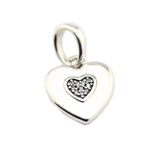 925 Sterling Silver Signature Heart Pendant Charm Fits Pandora Bracelet Beads for Jewelry Making Women Gift kralen berloques 2024 - buy cheap