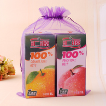 Wholesale 30x40cm Purple Large Gift Bags 50pcs/Lot Lilac Drawstring Organza Sheer Bags For Cloth Shoes Packaging 2024 - buy cheap