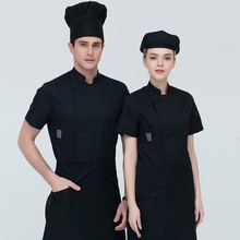 Комбинезоны для шеф-повара, жакет с коротким рукавом, летняя кухонная одежда, женская одежда для шеф-повара, дышащая Рабочая одежда 2024 - купить недорого