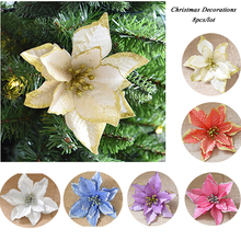 Anzu decoração de flores artificiais, 8 espaços 13cm, natal, flores, natal, natal, natal, decoração de árvores, suprimentos para festa 2024 - compre barato