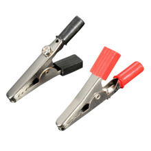 2Pcs Alligator Clips Clamp to 4 mm Banana Female Jack Test Adapter Red Black 2024 - buy cheap