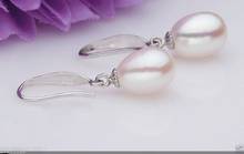 Selling Jewelry>>>Genuine Natural 7-8mm White Freshwater Cultured Pearl Dangle Earrings 2024 - buy cheap