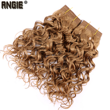 Angie 2pieces Culry Wave Synthetic Hair Bundles Bohemian Curl Heat Resistant Fiber Hair Extensions for Black Women 2024 - buy cheap