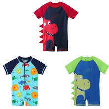 BAOHULU Toddler Boy Swimwear Short Sleeve Baby Swimsuit One-Piece Cartoon Infant Bathing Suit UPF50+ Swimming Costumes  2021 2024 - buy cheap