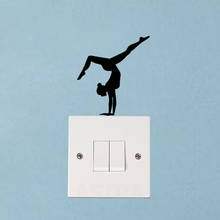 Sport Gymnast Vinyl Light Switch Decals Fashion Door Wall Stickers 5WS1279 2024 - buy cheap