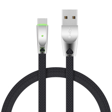 Новинка, нейлоновый плоский USB-кабель EtopLink, Тип C, Micro USB, интеллектуальный зарядный Дата-кабель, поддержка медного провосветодиодный светодиодные смарт-чипы, кабели 2024 - купить недорого