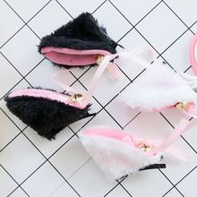 2Pcs/Pair Women Girls Night Party Cute Fluffy Plush Fox Cat Ears Hair Clips With Jingle Bell Bowknot Decor Duckbill Hairpins Ani 2024 - buy cheap