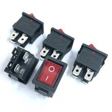 20PCS Rocker Switch KCD1-104 4 Pin 6A 250V 10A125V 21*15 Red Button With Light On - Off Rocker Red Light Power Switches 2024 - buy cheap