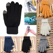 Touch screen Winter Geometric Knit Click Screen Fingers Screen Warm Fleece Gloves Mittens guantes eldiven handschoenen 40FE21 2024 - buy cheap