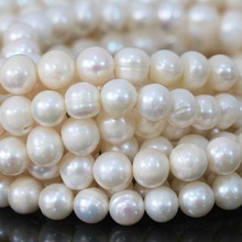 Charms natural freshwater white pearl loose beads  round hot sale factory price jewelry making 15inch B1374 2024 - buy cheap