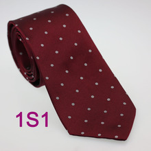 Coachella Men's ties 100% Pure Silk Tie Burgundy With Silver Spots Dots Woven Necktie Formal Neck Tie for dress shirts Wedding 2024 - buy cheap