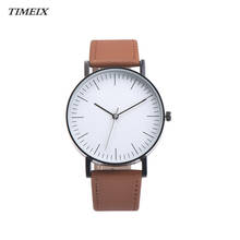 2017 New Simple Men's Watch Leather Band Quartz Analog Wrist Watch Watches Business Affairs Watch Men Gift Free Shipping *50 2024 - buy cheap
