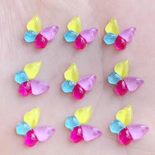 Colorful Butterfly Flatback rhinestone applique stones and crystals 80pcs Cabochon Button wedding DIY 10mm  -B228 2024 - buy cheap