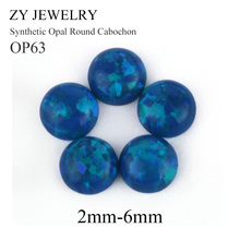 Opala sintética de alta qualidade 1.5mm ~ 10mm op63 cabochão redondo opala solta pedra preciosa 2024 - compre barato