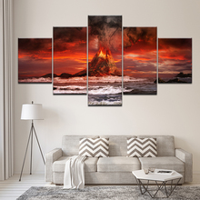 Canvas Painting Natural landscape volcanic eruptions 5 Pieces Wall Art Painting Modular Wallpapers Poster Print Home Decor 2024 - buy cheap