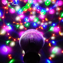 YNL LED lámpara de cristal Luz de escenario RGB bombilla 6W E27 bola de cristal mágica colorida DJ Fiesta disco KTV lámpara de efecto de hogar lámpara de rotación automática 2024 - compra barato