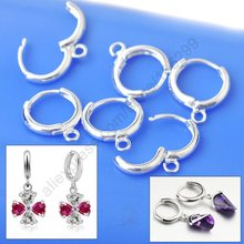 Wholesale 20PCS(10Pairs) European Style Lever Back Ear Wires Jewelry Findings High-End 925 Sterling Silver  Hoop Earring 2024 - buy cheap