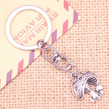 20pcs New Fashion Keychain 22x18mm mushroom Pendants DIY Men Jewelry Car Key Chain Ring Holder Souvenir For Gift 2024 - buy cheap