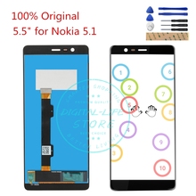 Оригинальный ЖК-дисплей для Nokia 5,1 ЖК-дисплей сенсорный экран 5,5 "для Nokia 5,1 TA-1061 дигитайзер сборка ЗАМЕНА Запасные части для ремонта 2024 - купить недорого