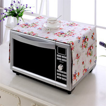 Kitchen Caffee Workshop Bar Cotton & Linen Fabric Microwave Oven Dustproof Cover Protective Cover with 4 Storage Bag 2024 - buy cheap