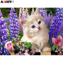 5d pintura diamante ponto cruz animal gato padrão colar strass bordado flores diamante mosaico imagem xy1 2024 - compre barato