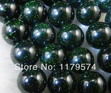 Hot Wholesale And Retail Beautiful New Charming 10mm Galaxy Staras Green Sand Sun Sitara Loose Beads Accessory Parts 15''wj390 2024 - buy cheap