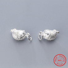 UQBing-colgantes de animales de ballena para mujer, 15,5x8x6mm, accesorios de fabricación de joyería de plata de ley 925 2024 - compra barato