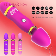 Vibrador de ponto g para mulheres, estimulador de clitóris, 12 velocidades, silicone, varinha av, vibrador para casal, plugue anal, massageador, brinquedo sexual adulto 2024 - compre barato