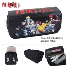 IVYYE-bolsas de cosméticos de Anime con cola de hadas, estuche escolar con cremallera de PU, almacenamiento de bolígrafos, bolsa grande, regalo de papelería, 1 unidad 2024 - compra barato