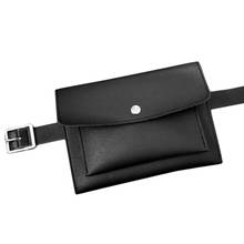 SFG HOUSE fashion waist Bag PU Leather fanny Pack women waist pack phone Pouch female Waist Packs rivet belt bag Bolosa 2024 - buy cheap
