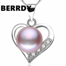 Real Freshwater Natural Pearl Pendant Necklace Beautiful Grace Shining Heart Pearl Jewelry Women Accessory 2024 - buy cheap