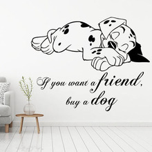 Dog Wall Decal Quote Best Friend Animals Bedroom Living Room Nursery Home Decor Vinyl Wall Stickers Lovely Dogs Art Mural S346 2024 - buy cheap