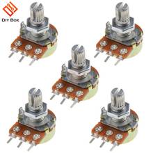 5PCS High Quality WH148 B10K Linear Potentiometer 15mm Shaft With Nuts And Washers Hot 2024 - buy cheap