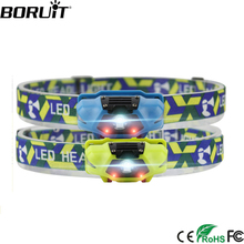 BORUiT T04 LED Mini High Power Headlight Super Bright Headlamp Red LED 4 Modes Head Torch For Camping Fishing Hunting Flashlight 2024 - buy cheap