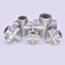 Stainless Steel 304 1/8" 1/4" 3/8" 1/2" 3/4" 1" 1-1/4" 1-1/2" Female BSP Thread Pipe Fitting 4 way Equal Cross Connector SS304 2024 - buy cheap