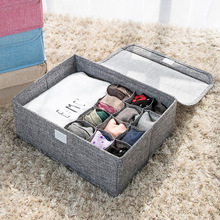 Washable Bra Underwear Storage Box With Cover linen Folding Cases Necktie Socks Underwear Clothing Organizer Container 2024 - buy cheap