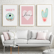 Cute Cartoon Fashion Picture Home Decor Nordic Canvas Painting Wall Art Letter Quote Posters and Prints for Modern Living Room 2024 - buy cheap
