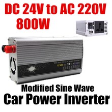 800W WATT DC 24V to AC 220V USB automotive Car voltage Power Inverter Adapter Charger Voltage Converter Transformer Universal 2024 - buy cheap