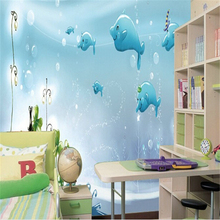 Beibehand xuan papel de parede infantil, quarto, parede, 3d, desenhos animados, menino, subaquático, sala 2024 - compre barato