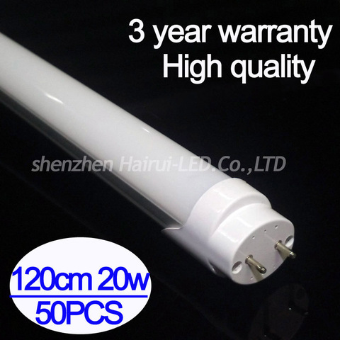 50pcs 4ft 120CM G13 T8 Led Tubes Led Bulbs Super Bright 20W Warm Cool White Led Light Lamp AC85-265V 3 year warranty 2022 - buy cheap