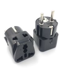Wholesale white copper 2 in 1 AU UK US to EU Universal Germany France Indonesia South Korea Schuko Travel Plug Adapter Type E/F 2024 - buy cheap