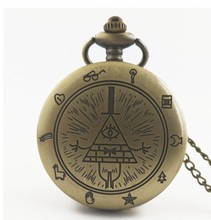 Pingente vintage relógio de quartzo bronze, colar de boa qualidade relógio de bolso para homens e mulheres presente 2024 - compre barato