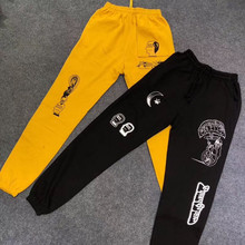 Brain Dead Gustavo Sweatpants Kanye West Autumn Winter 19SS Joggers Black Yellow Brain Dead Gustavo Sweatpants Trousers 2024 - buy cheap