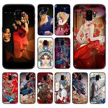 Estilo chinês xizi cara pintada de cor bloco macio case capa do telefone para Samsung Galaxy S6 S7 S8 S9 S10e Plus nota CASOS 9 8 2024 - compre barato