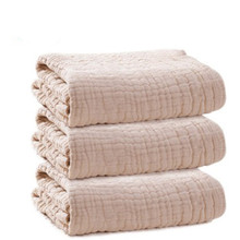 Новое Детское муслиновое одеяло Seartist, 100% хлопок, 6-слойное газовое банное полотенце, однотонное детское одеяло для пеленания, обертывания 45 2024 - купить недорого