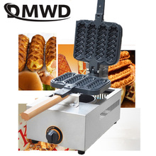 DMWD Commercial gas French Sausage Lolly Waffle Maker 4 pcs non-stick Crispy Cone hot dog Muffin baking Machine Baker snack Iron 2024 - buy cheap