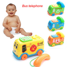 Новая детская модель, игрушки для малышей, музыкальный мультяшный автобус, обучающая развивающая игрушка для детей, подарок, автомобиль, Интерком, игрушки для детей 2024 - купить недорого