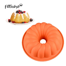 FILBAKE Bakeware Spiral Round Hollow Pumpkin Big Muffin Pan Kitchen 3D Silicone Bread Dessert Cake Mold Baking Accessories 2024 - buy cheap